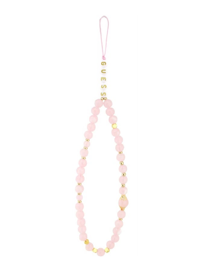 Guess 4G PU Leather Case with Big 4G & Classic Logo with Wrist Strap for iPhone 17 Pro - Pink - Image 5